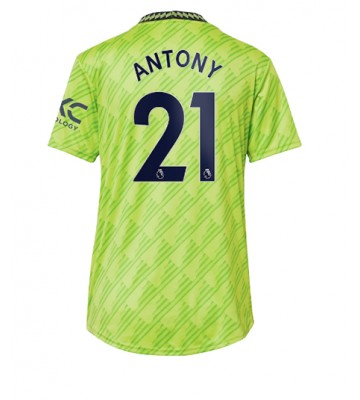Manchester United Antony #21 Tredjedrakt Kvinner 2022-23 Kortermet